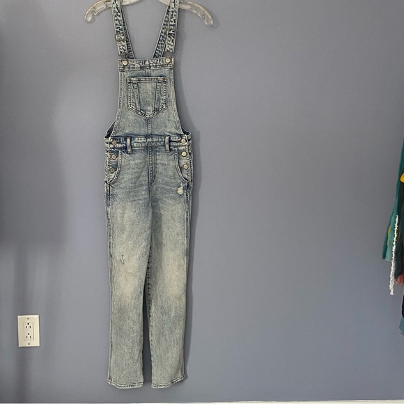 Old Navy Light Wash Denim Overalls – Size 2 - Picture 1 of 9